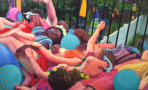 Brooklyn Happening, by Buket Savci, 2019, oil on canvas