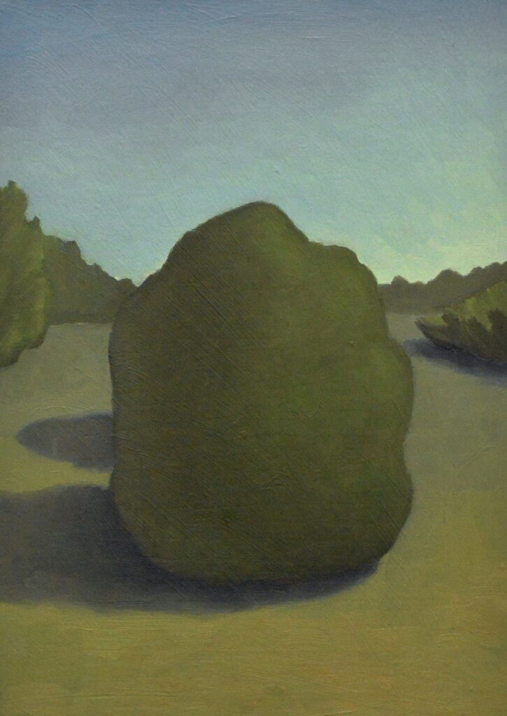 Hidden Bush, by Sarah Schlesinger, 2018, oil on panel