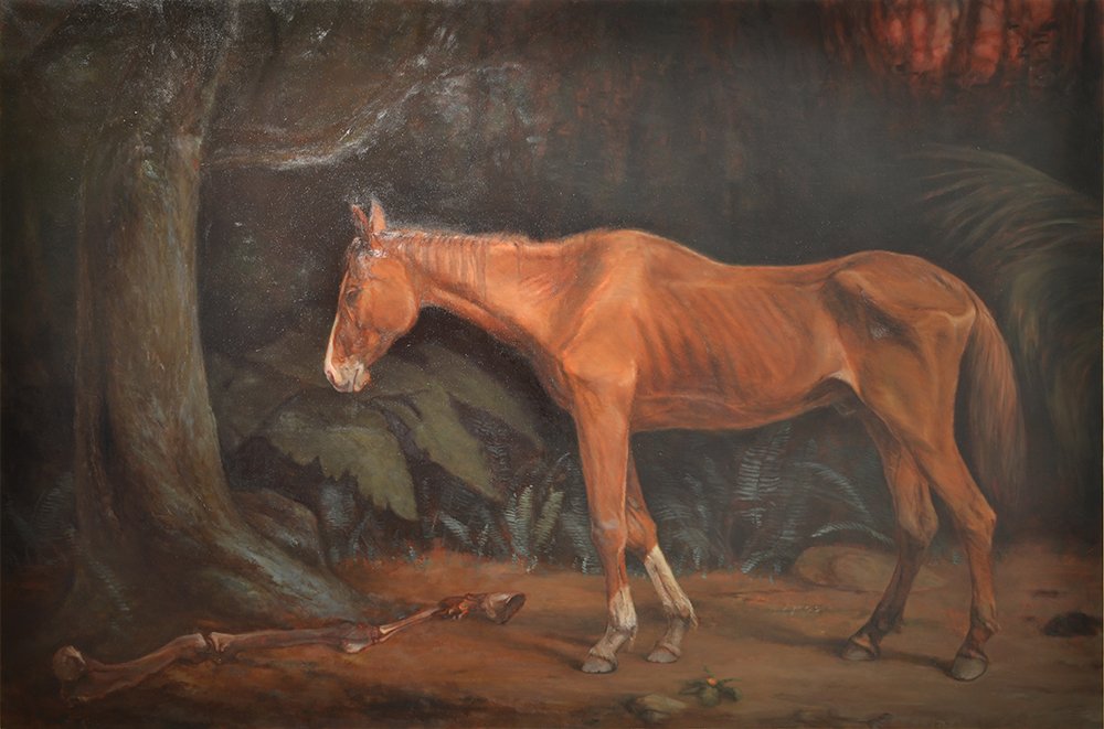 The Red Stallion, by Abigail Schmidt, 2015, Oil on panel