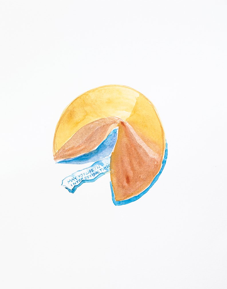 Untitled 7, Everyday Objects in the Time of a Pandemic, by Bastienne Schmidt, 2020, watercolor on Strathmore paper