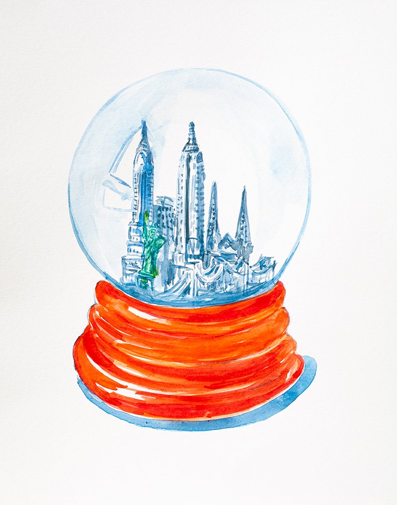 Untitled 9, Everyday Objects in the Time of a Pandemic, by Bastienne Schmidt, 2020, watercolor on Strathmore paper