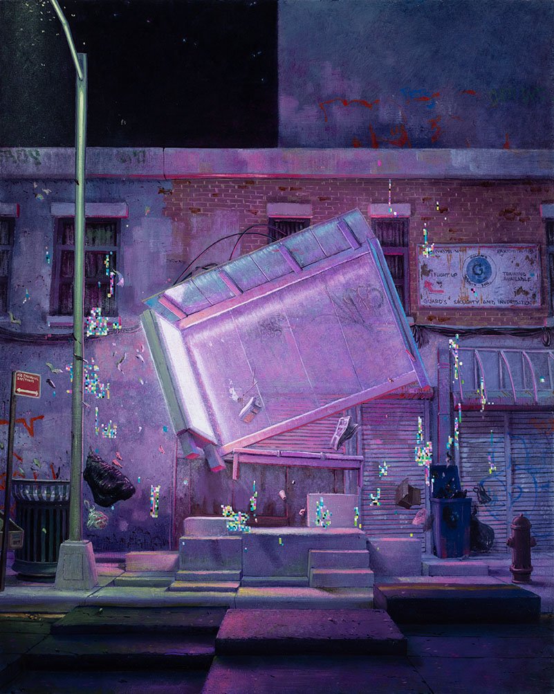 Gravitational Distortion, by Taylor Schultek, 2021, oil on panel