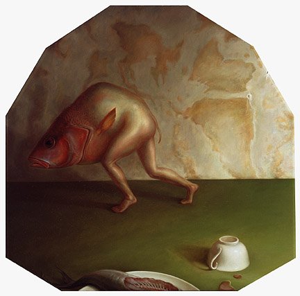 Gluttony, by Wade Schuman, 1989, Oil on panel