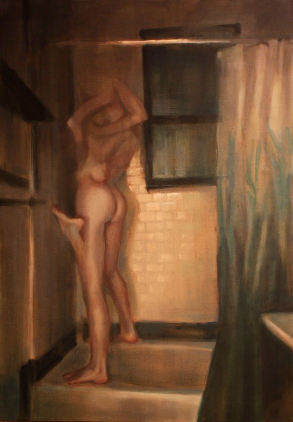 Behind the Curtain, by Amanda Scuglia, 2013, Oil on linen