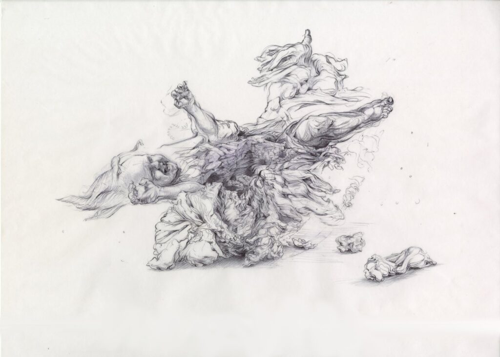 Petite Mort in Pen, by Charlotte Segall, 2015