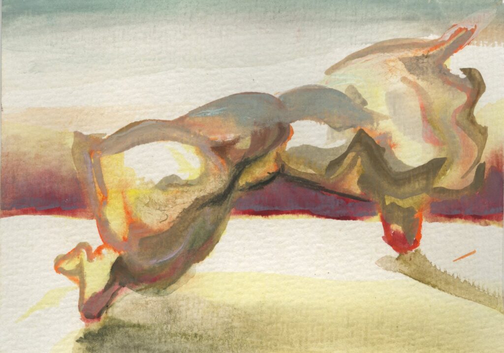 Thinking Form I, by Charlotte Segall, 2015, Watercolor on paper