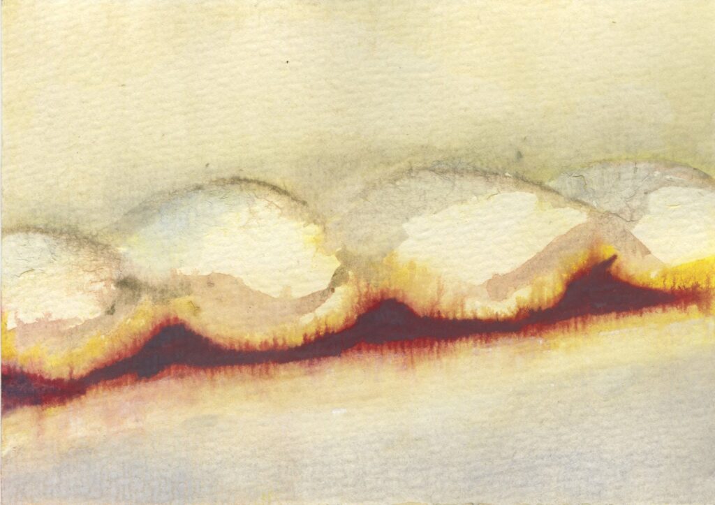 Thinking Form III, by Charlotte Segall, 2015, Watercolor on paper