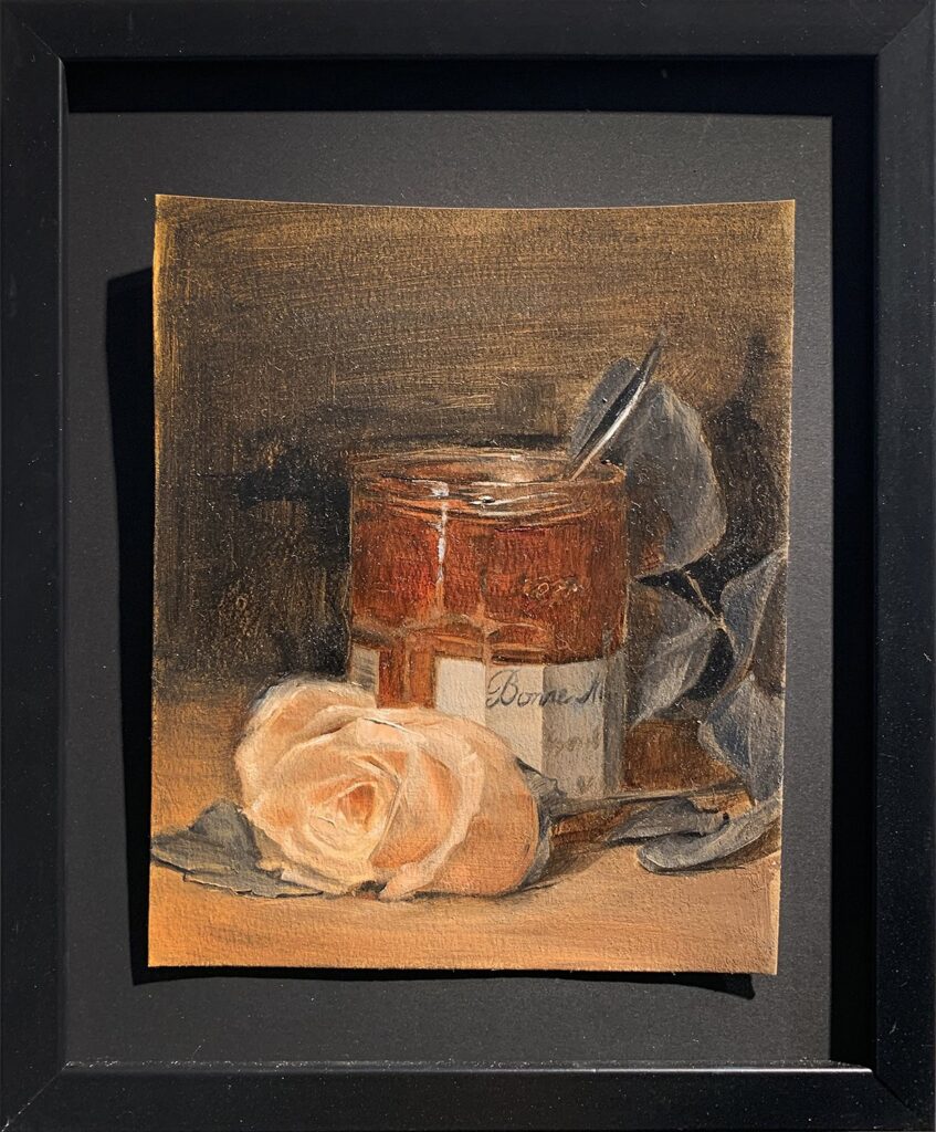 Bonne Maman, by Rohini Sen, 2019, oil on paper