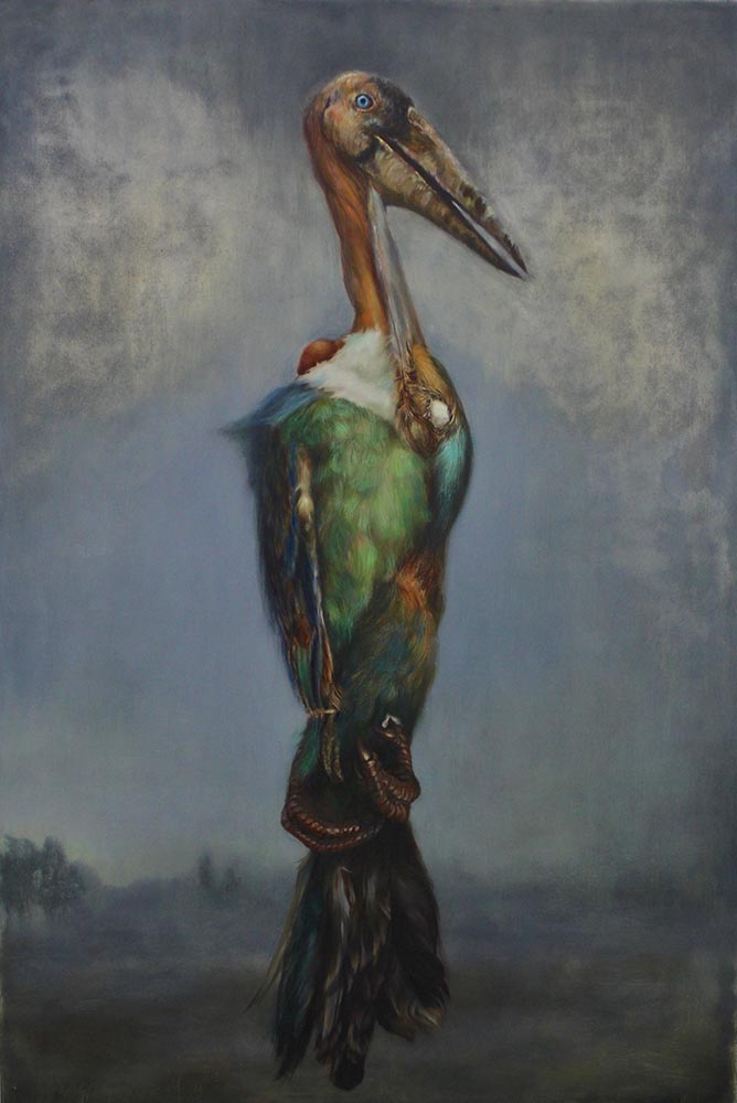 The Remnants, by Rohini Sen, 2021, oil on birch wood panel