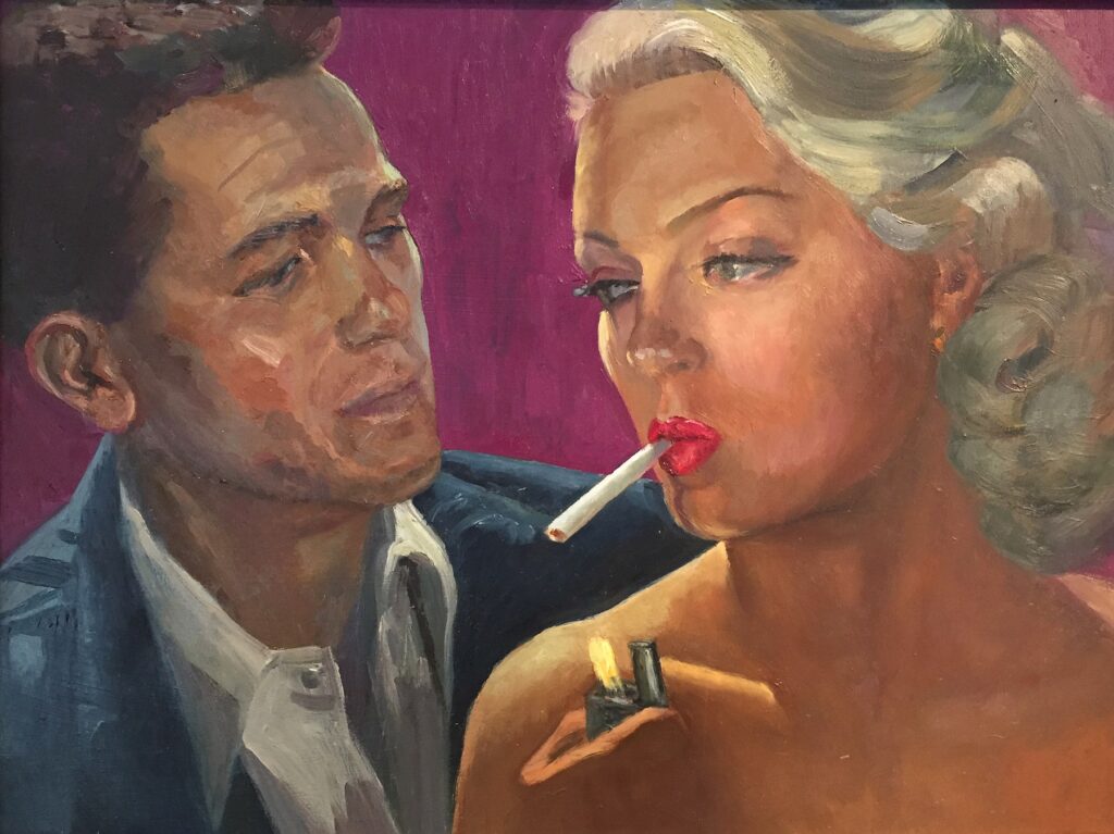 Julie Severino, Not Leaving, by Tatiana Akoeva, 2018, oil on canvas