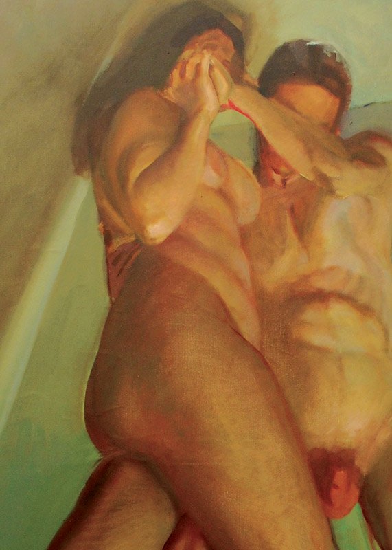 The Dancer Diptych, by Echo Shi, 2012, Oil on canvas