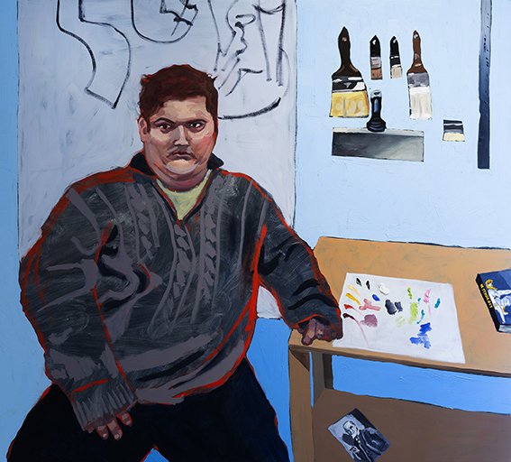 Sam, by Lauren Sitarchuk, 2019, oil and acrylic on canvas
