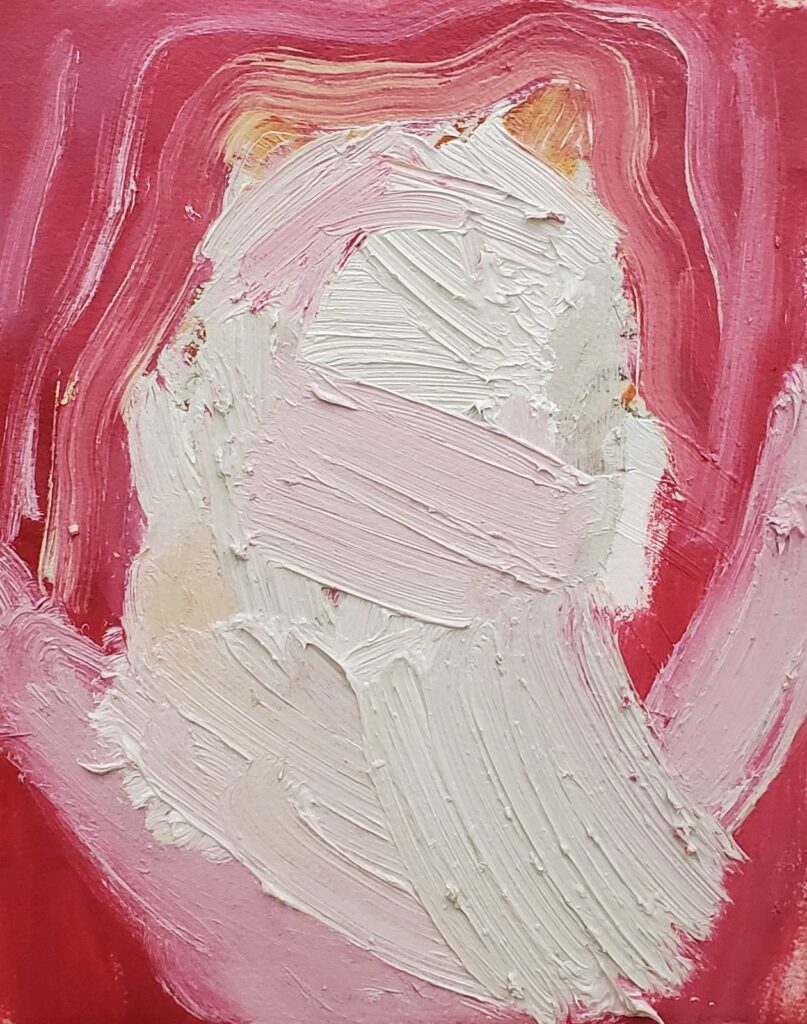 Firelight Series, Composition II, by Zachary Sitrin, 2020, oil on paper