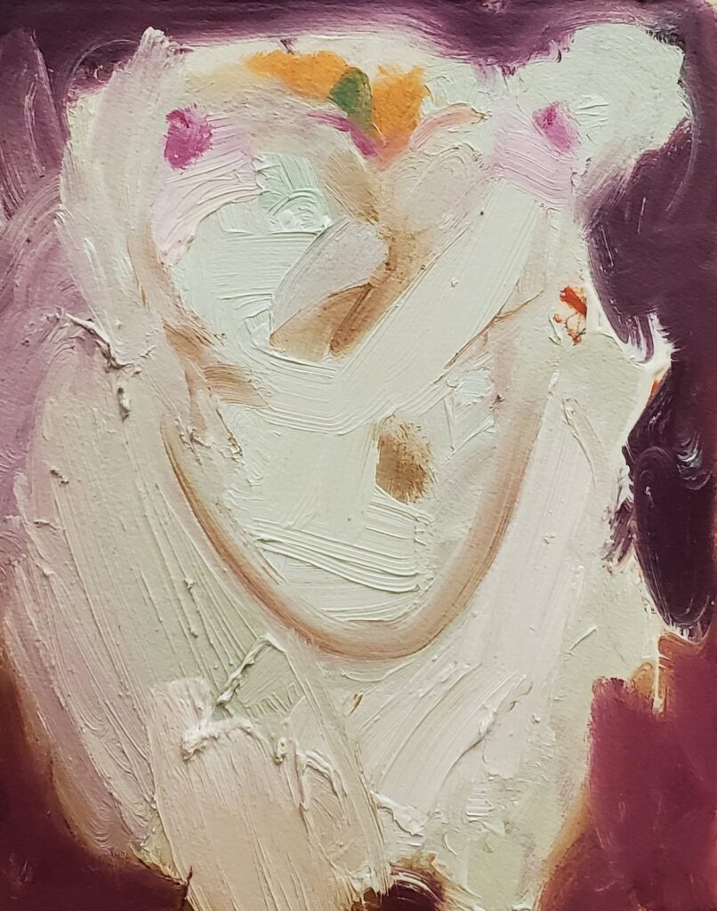 Firelight Series, Composition III, by Zachary Sitrin, 2020, oil on paper