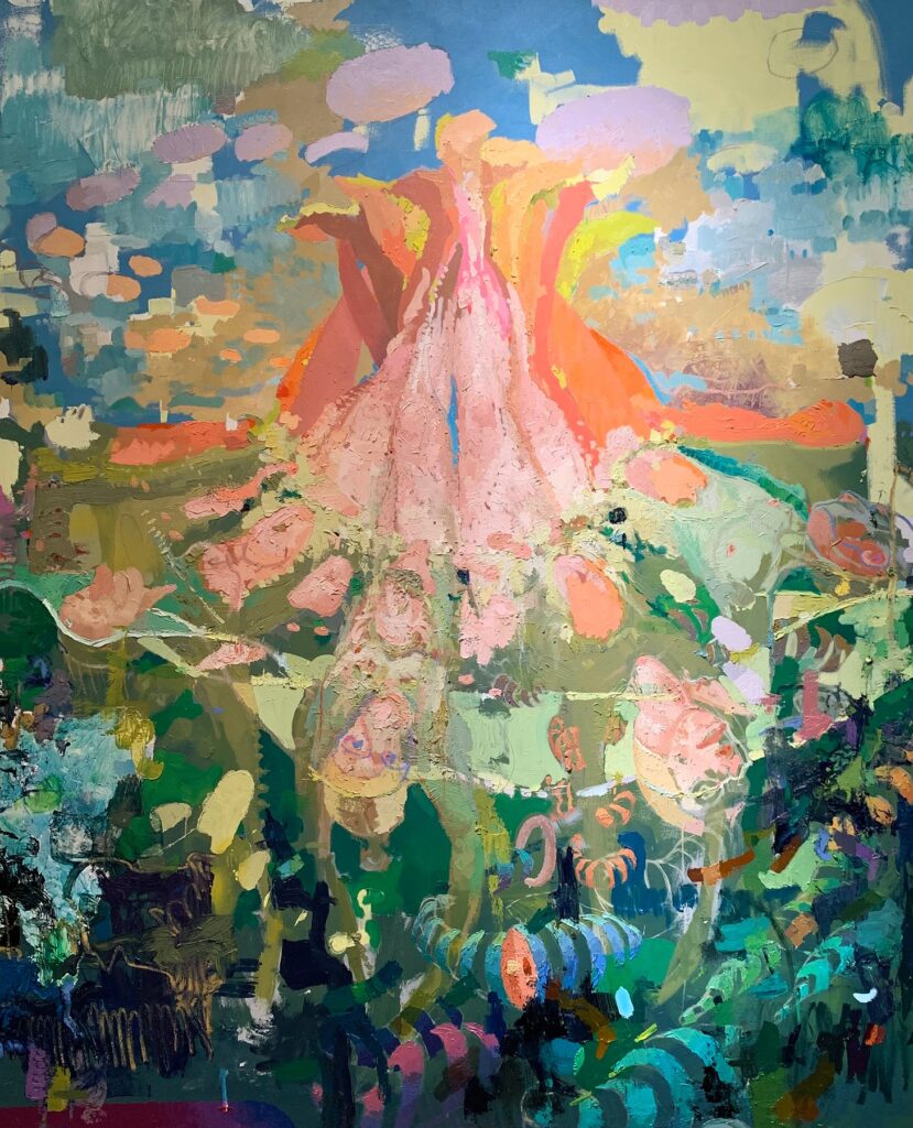 Synchronized Swimming in the Catskills, by Zachary Sitrin, 2019, oil on canvas