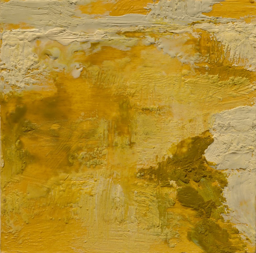 À l'heure où blanchit la champagne, by Alyssa Smith, 2015, Encaustic on panel
