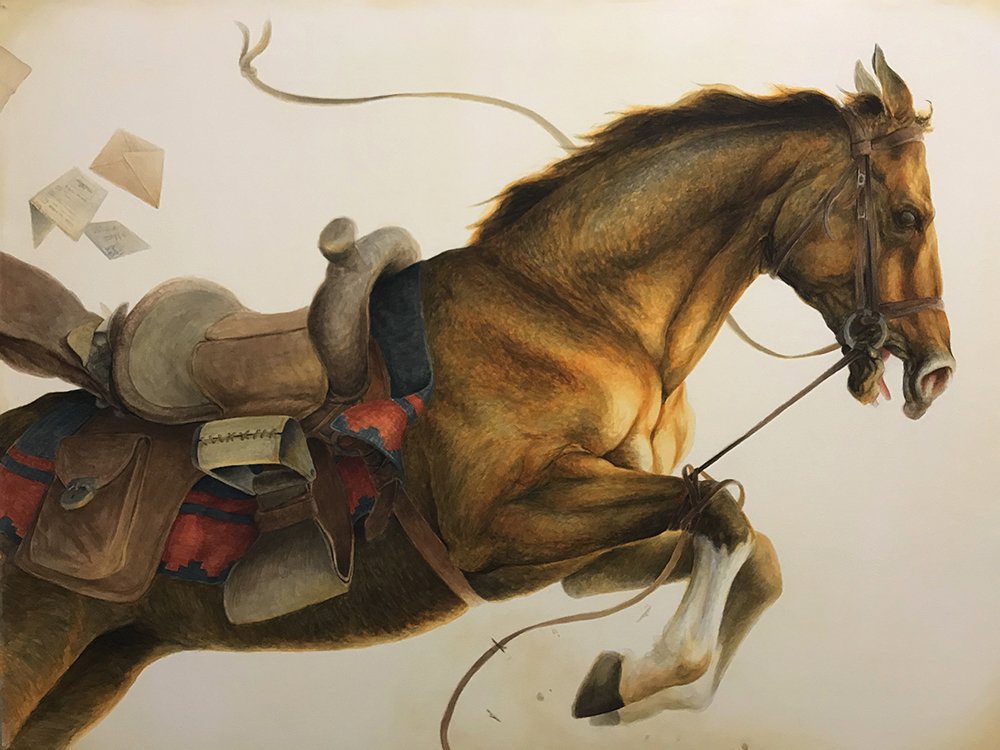 Lost Mail, by Jed W. Smith, 2021, watercolor on paper