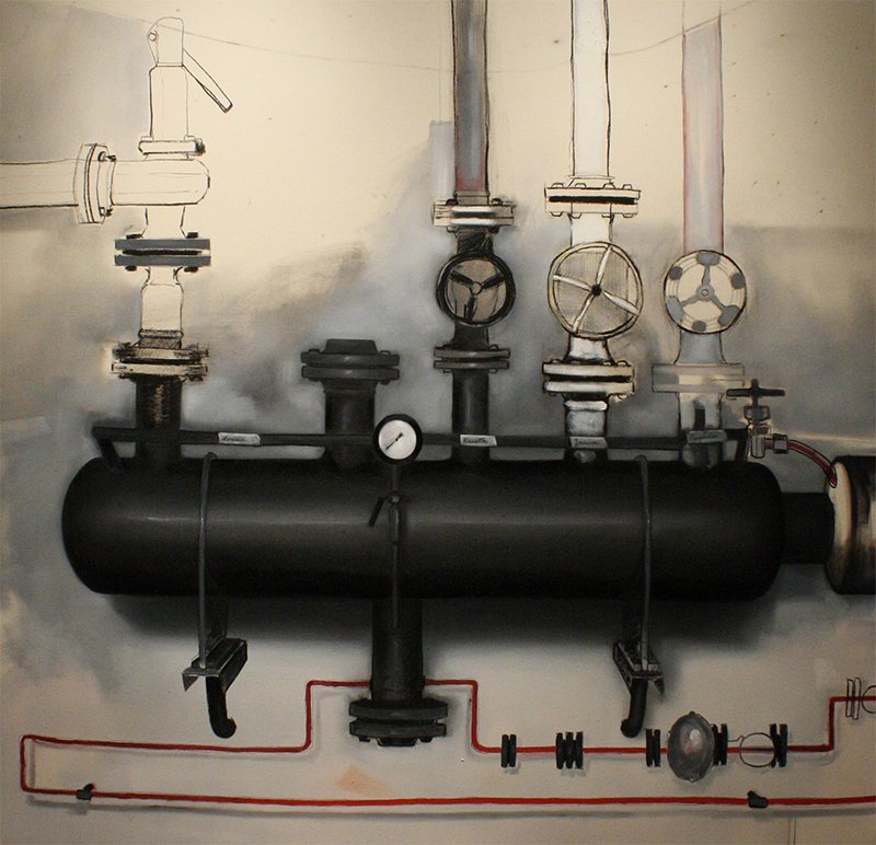 The Bone Machine: A Family Portrait, by Krista Smith, 2013, Oil on canvas