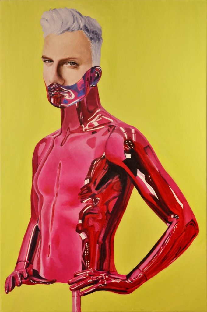 Touch My Butt and Buy Me Pizza, by Thomas Smith, 2015, Oil on canvas