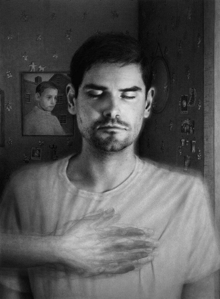 It Holds, It Pulls, by Kylee Snow, 2022, graphite on paper