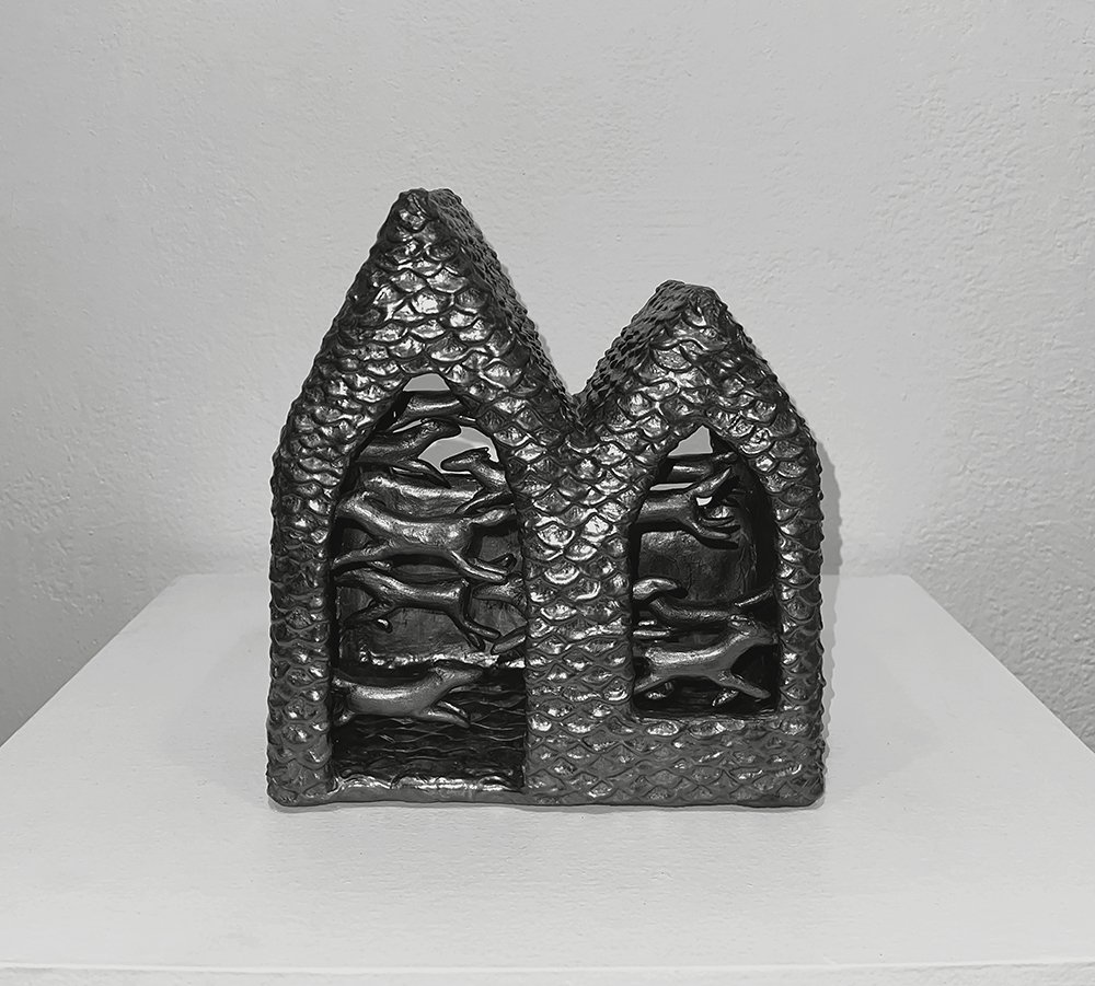 Time Flies, by Kylee Snow, 2024, graphite, Magic Sculpt, and Jovi clay