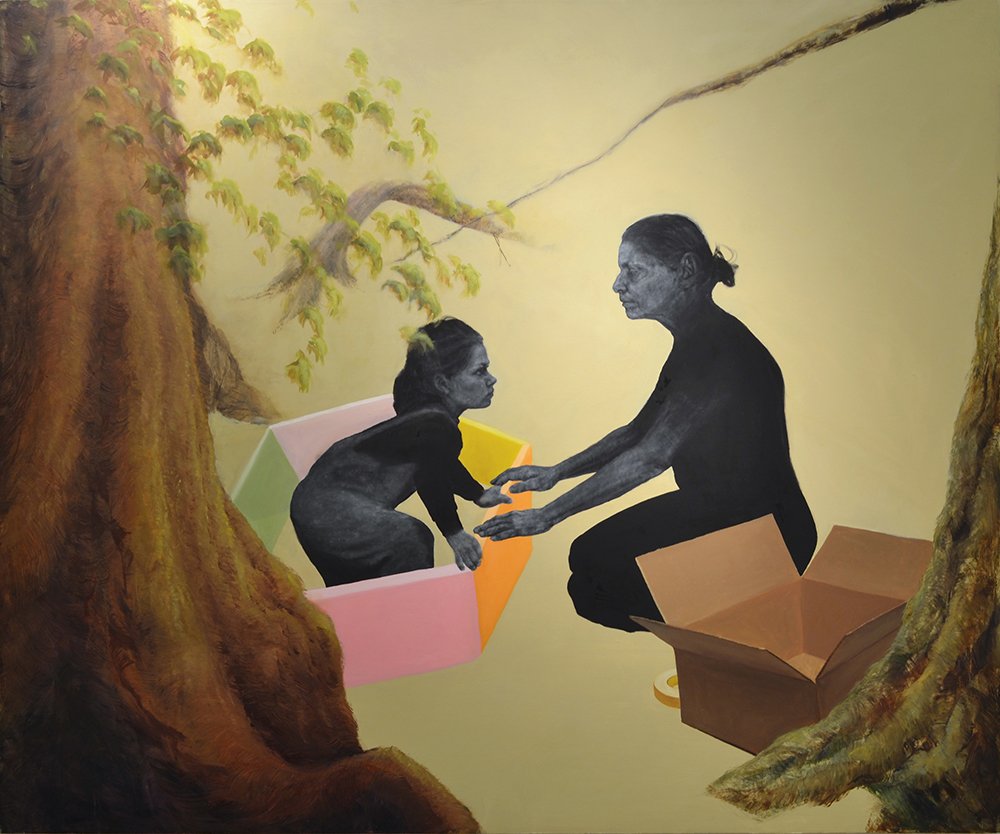 The Walls Themselves, by Hannah Stahl, 2015, Oil on canvas