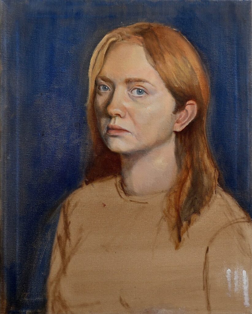 Self-Portrait, by Ruby Stenhouse, 2022, oil on canvas