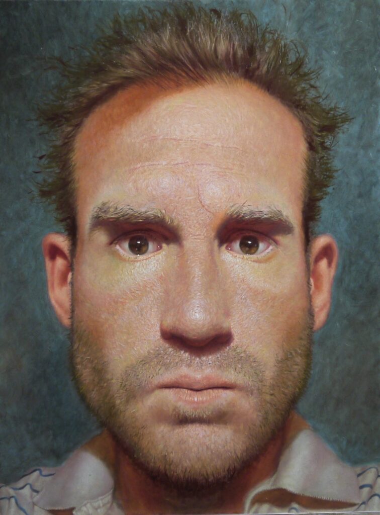 Self-Portrait, by Jesse Stern, 2017, Oil on panel