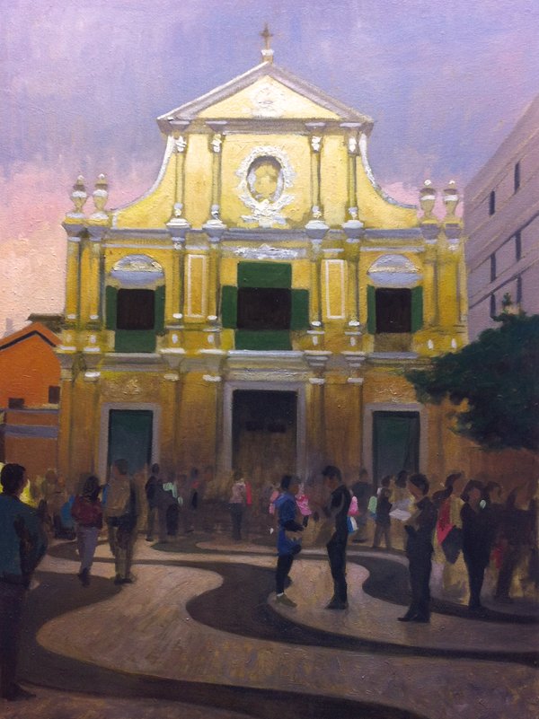 St. Dominic's Church, by Steve Forster, 2013, oil on canvas