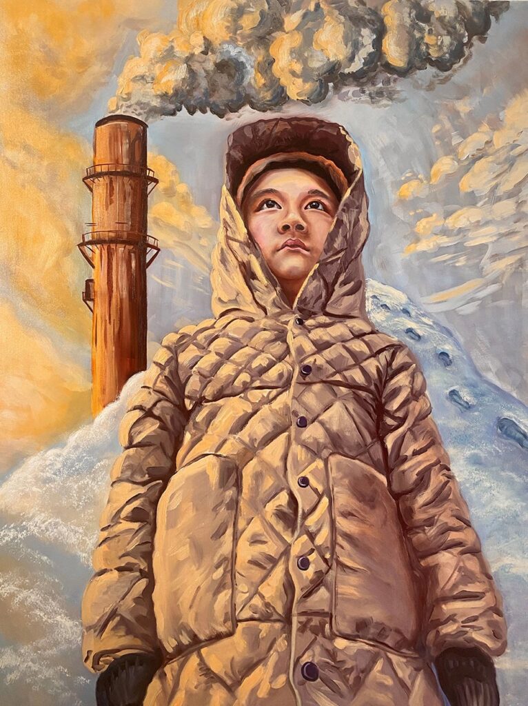 Cloud Factory, by Mallory Stowe, 2022, oil on canvas