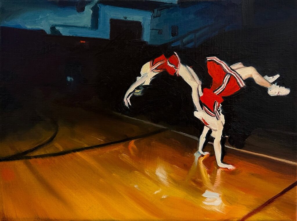 Cheerleaders 1, by Kaitlyn Stubbs, 2022, oil on canvas