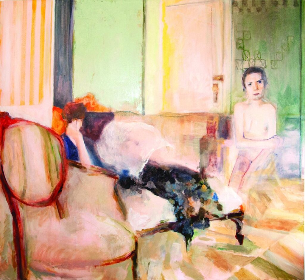 Sabrina and Me, by Dena Sturm, 2022, oil on canvas