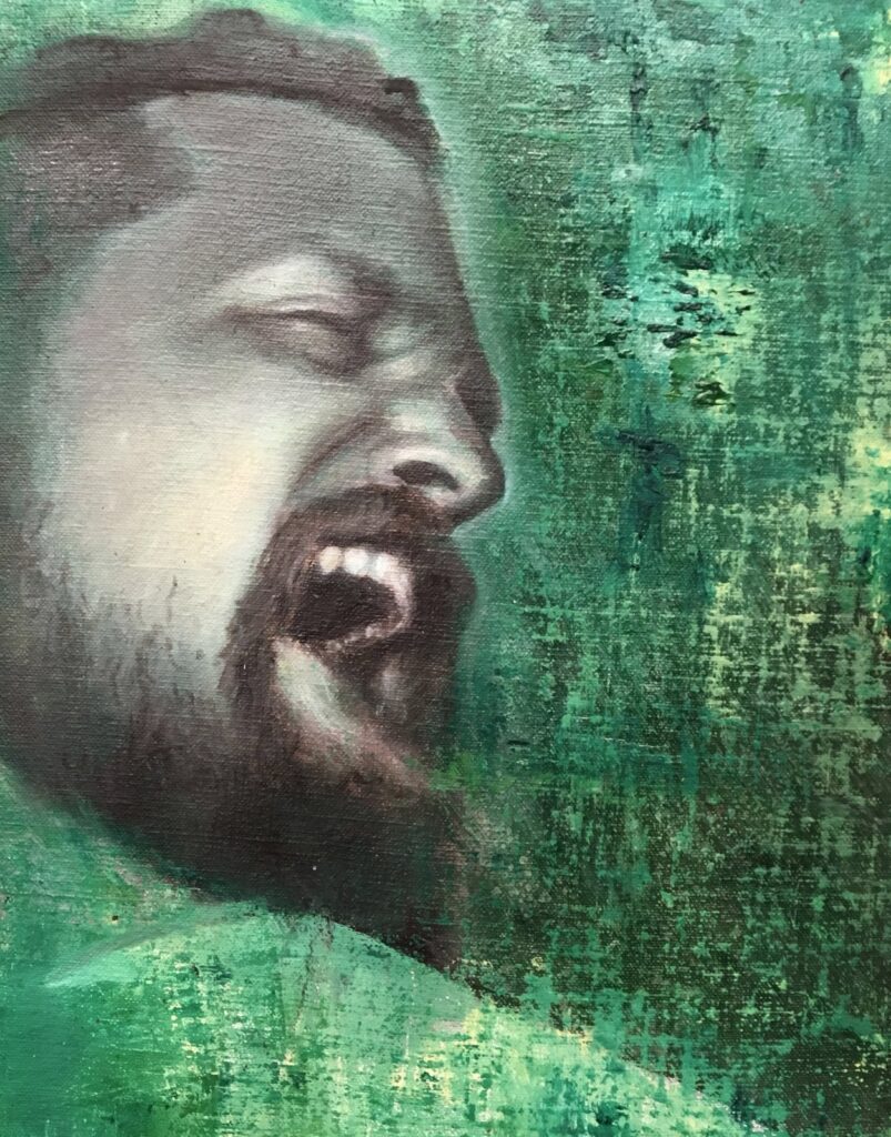 Peak, by Brendan Sullivan, 2017, Oil on linen on wood