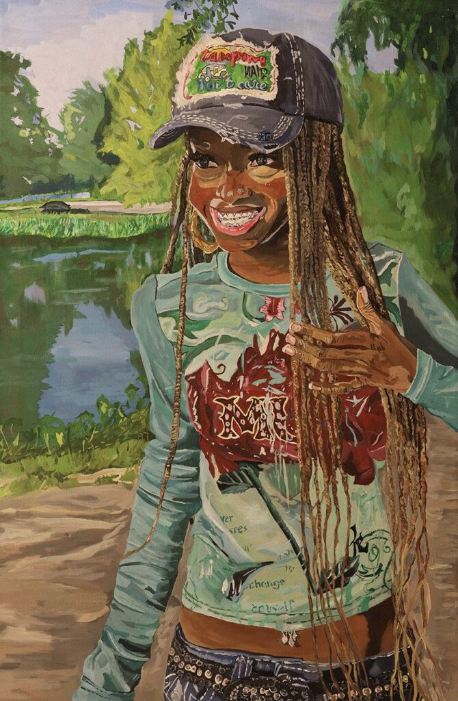 Lake Mayer's Muse, by Malikah Tamirah, 2022, acrylic on canvas