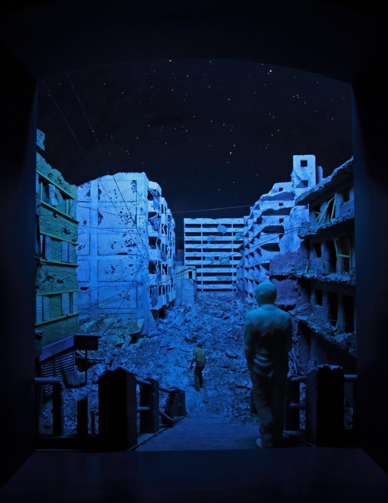 IX, We Went In Without a Fight, by Robert Taplin, 2008, Wood, foam, resin, lights
