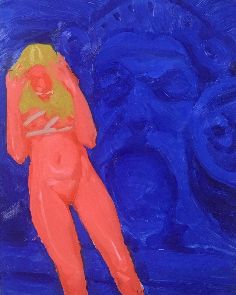 Self-Portrait in Red, by Anastasiya Tarasenko, 2016, Oil on aluminum