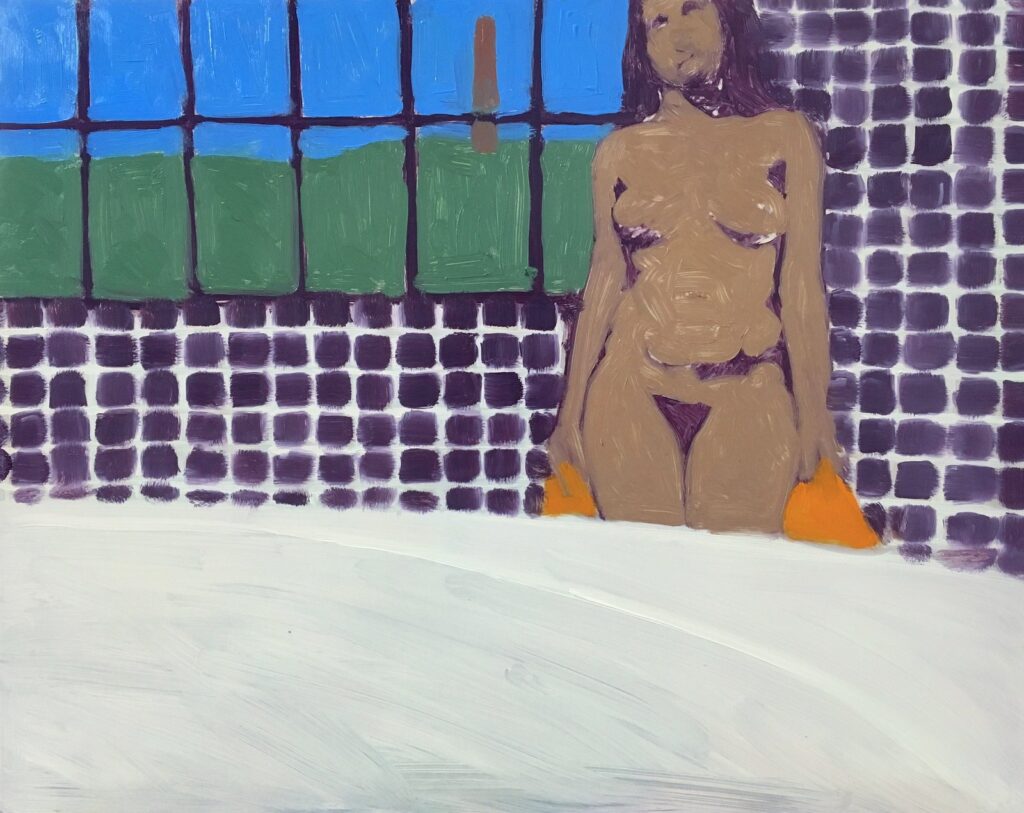 Untitled Self-Portrait, by Anastasiya Tarasenko, 2016, Oil on aluminum