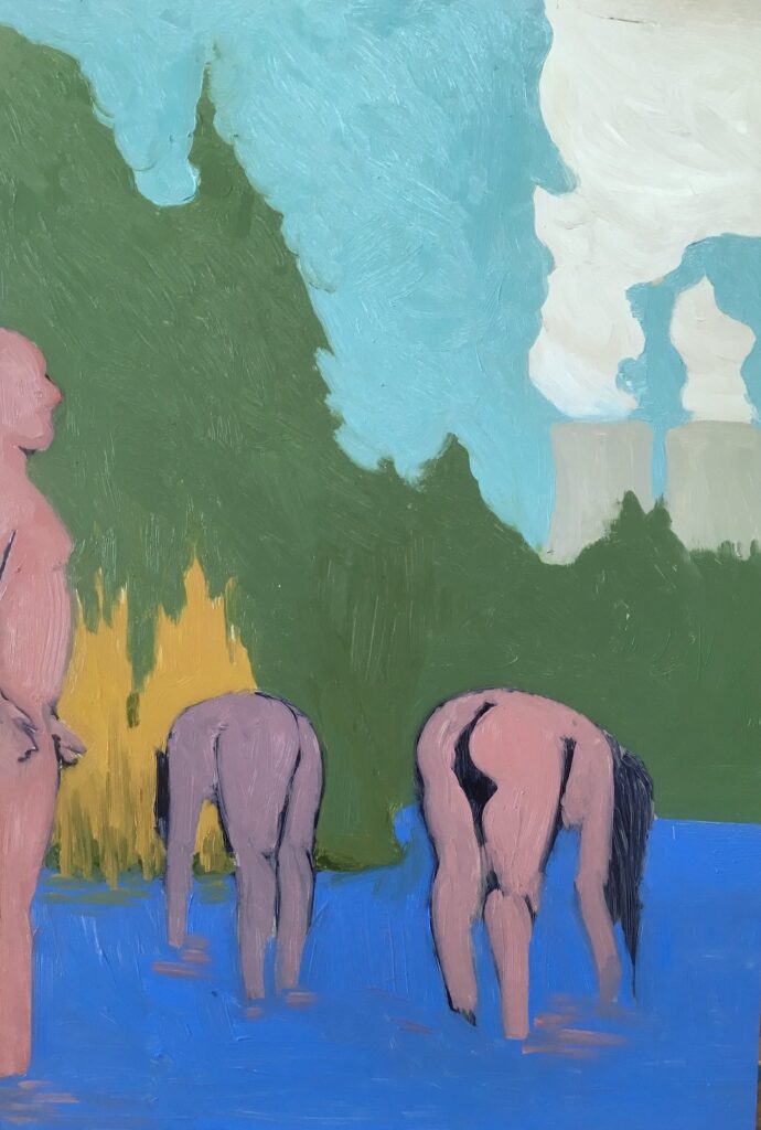 A View from Cospudener See, by Anastasiya Tarasenko, 2016, Oil on aluminum