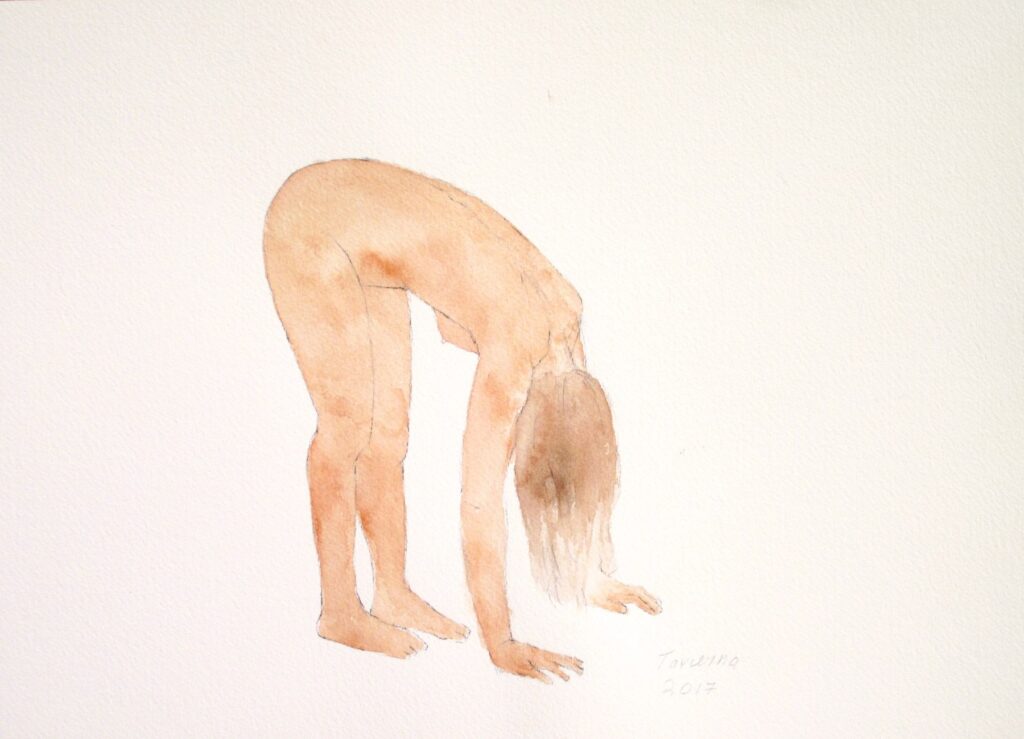Bent, by Susan Taverna, 2017, watercolor on paper