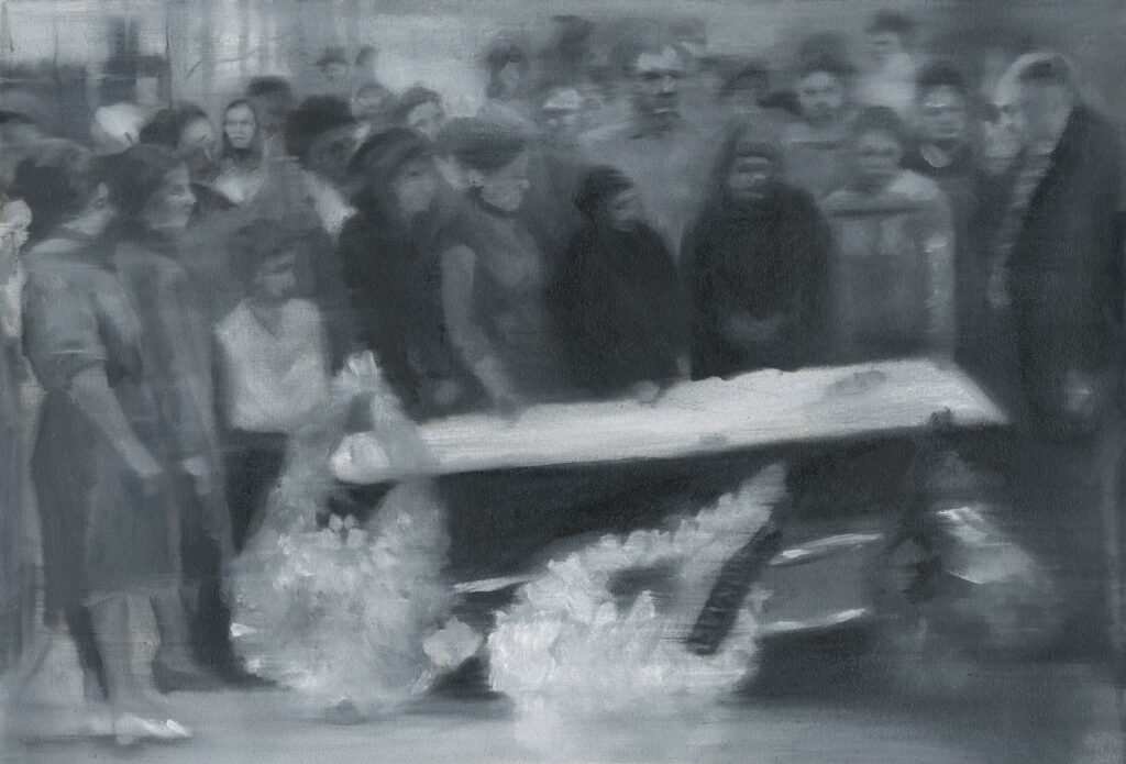 Family Memorial Photo, by Georgios Taxidis, 2017, oil on canvas