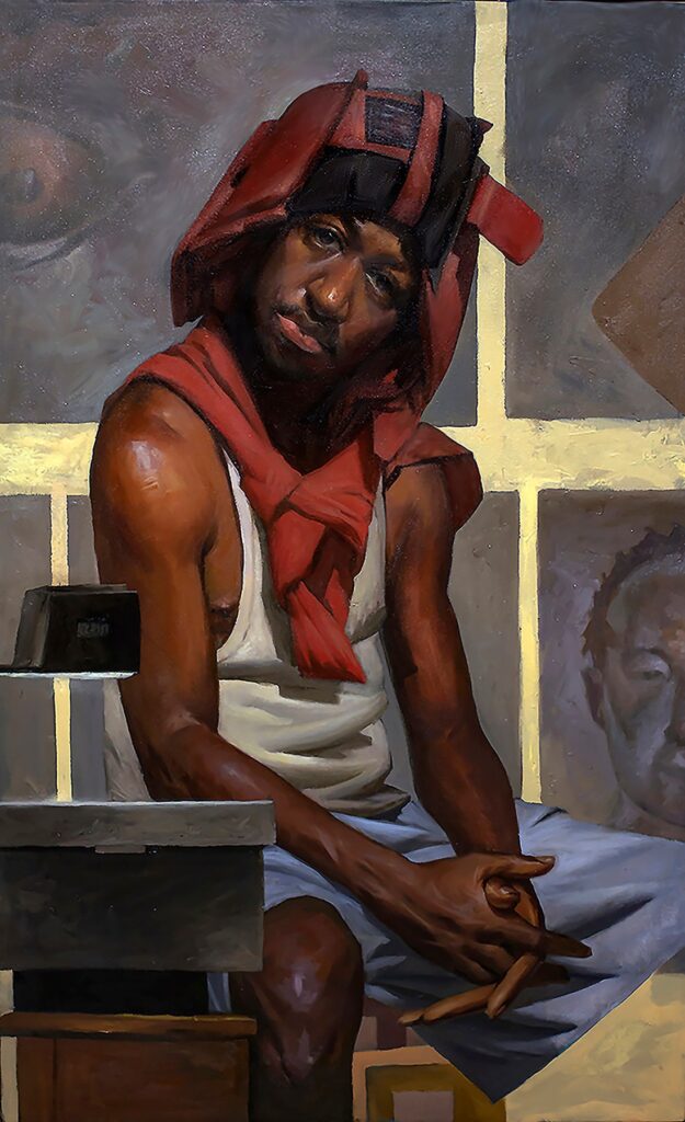 Time Out, by Eric Telfort, 2018, oil on canvas