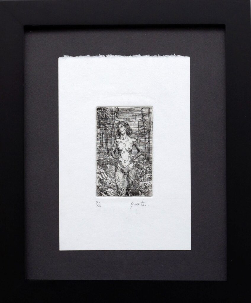 Print 2, by German Camilo Tellez Muñoz, 2024, etching on paper, 7.25 x 4.875