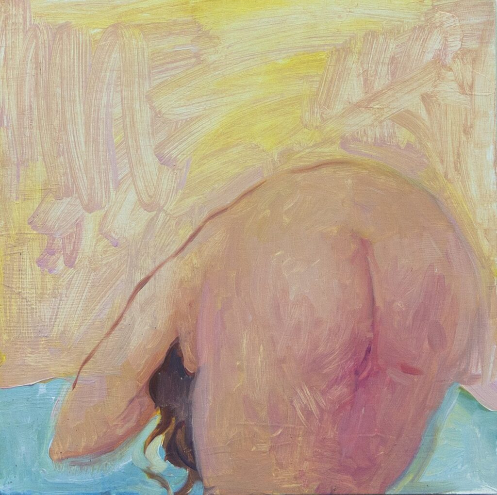 Bather Three, by Natalie Terenzini, 2019, oil on panel