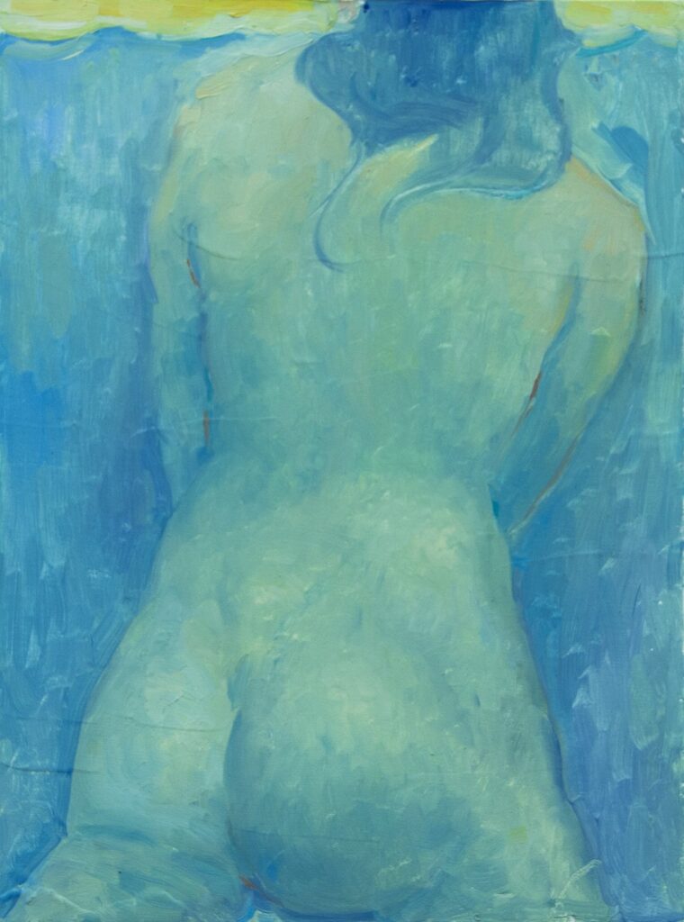 Bather Two, by Natalie Terenzini, 2019, oil on panel