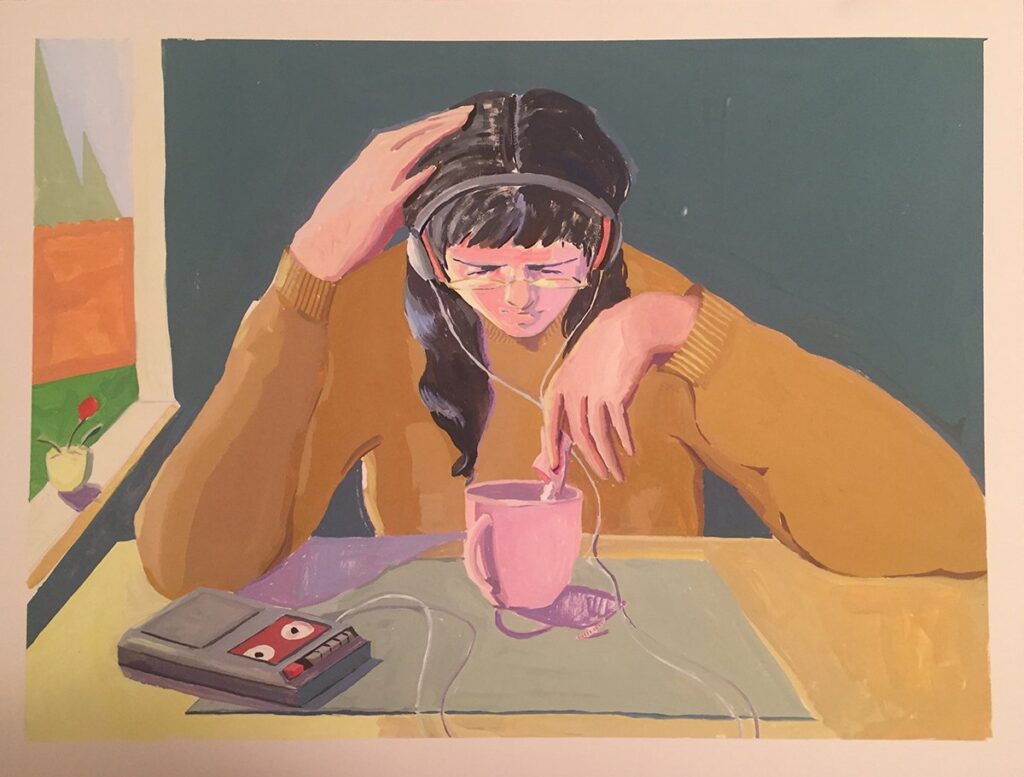 Sweet-n-Low, by Natalie Terenzini, 2020, gouache on paper
