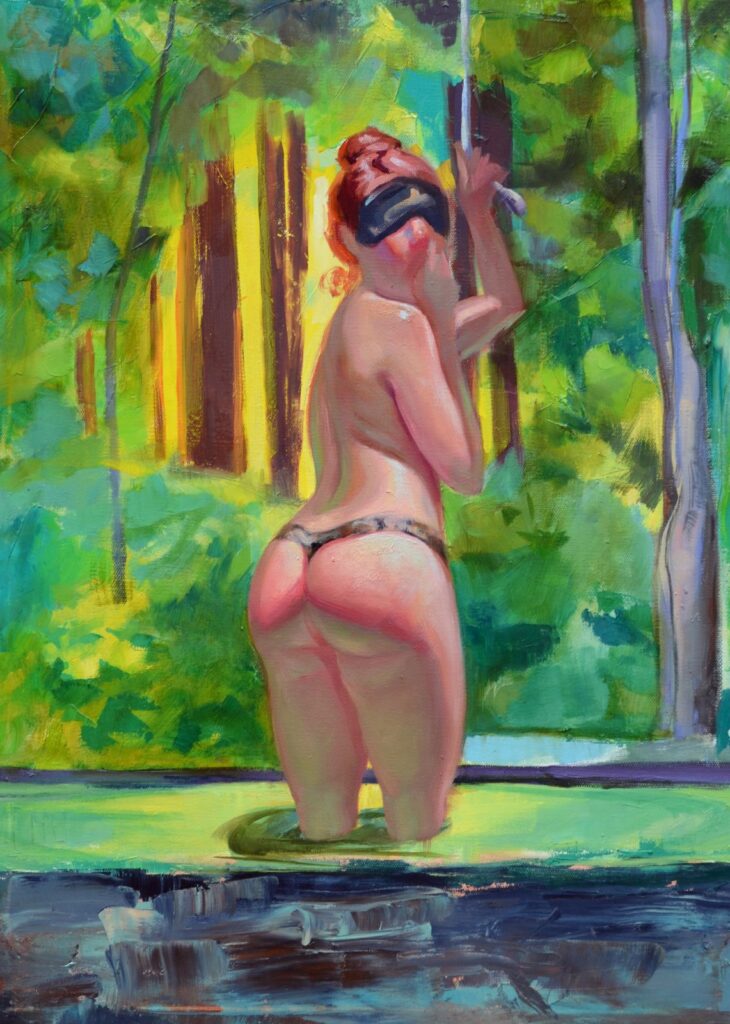 Lights Up Lights Out, by Noelle Timmons, 2017, Oil on canvas