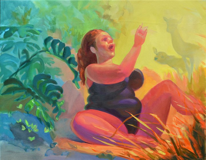 Wyoming Is Falling Part 2, by Noelle Timmons, 2018, oil on canvas