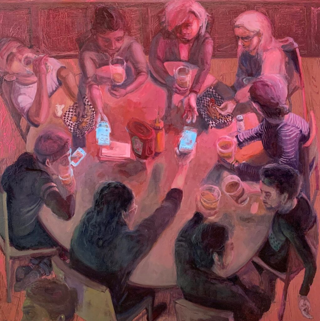 Two Too Many, by MJ Torrecampo, 2019, oil on canvas