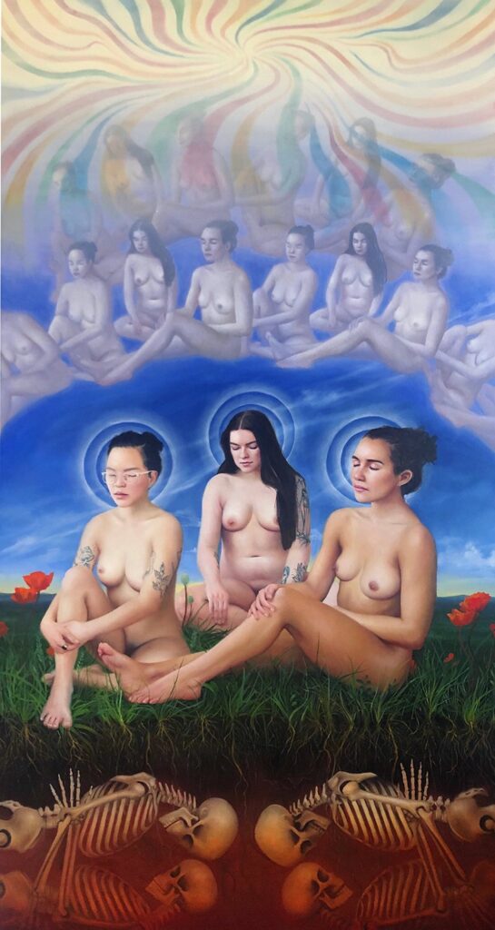 Layers of Being, by Sarah Vaccariello, 2020, oil on canvas