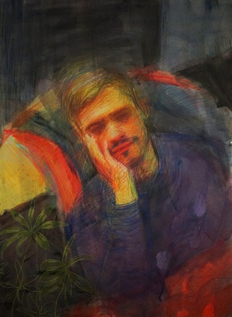 Materialization, by Sarah Vaccariello, 2019, pastel and acrylic on paper